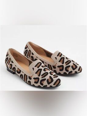 Torrid Women’s Knit Leopard Print Slip-On Flats Size 7WW Comfortable NWOT